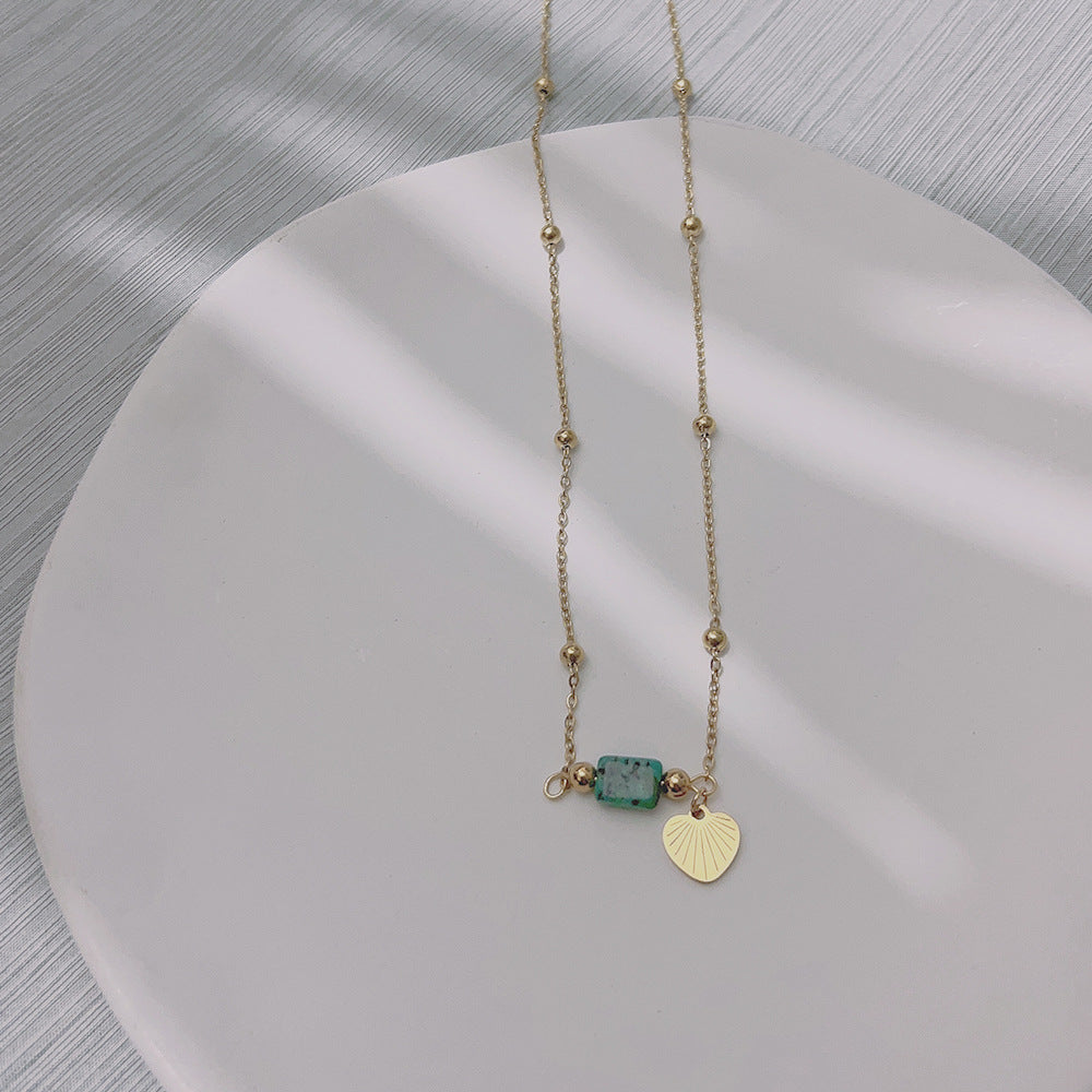 Green Dalmation Jasper Necklace for Joy & Love