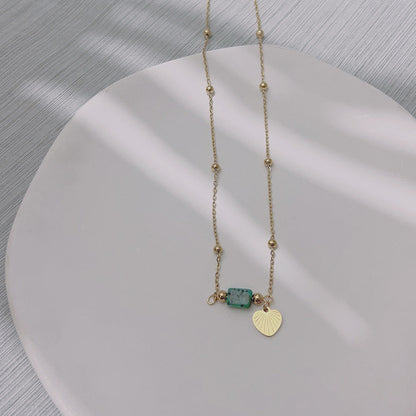 Green Dalmation Jasper Necklace for Joy & Love
