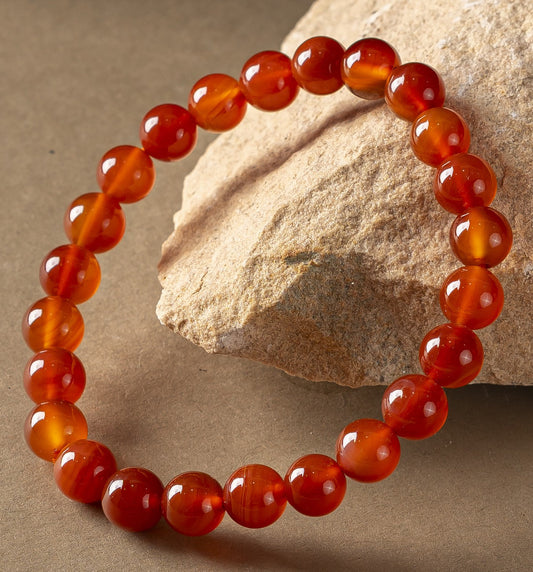 Natural Red Jasper Bracelet 8mm With Certificate
