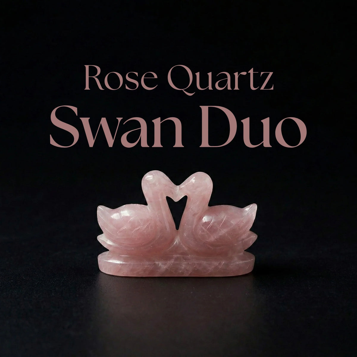 Blush Bond Swan Duo - Rose Quartz Love Birds