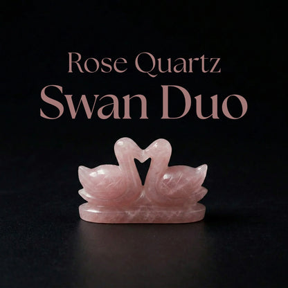 Blush Bond Swan Duo - Rose Quartz Love Birds
