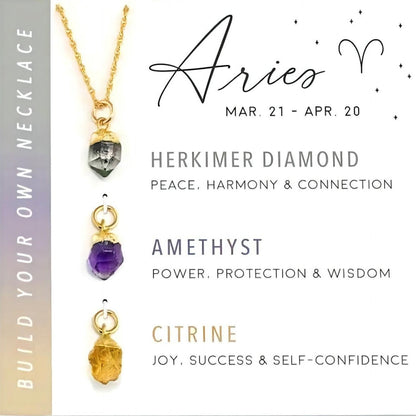 Raw Stone Zodiac Pendant Set