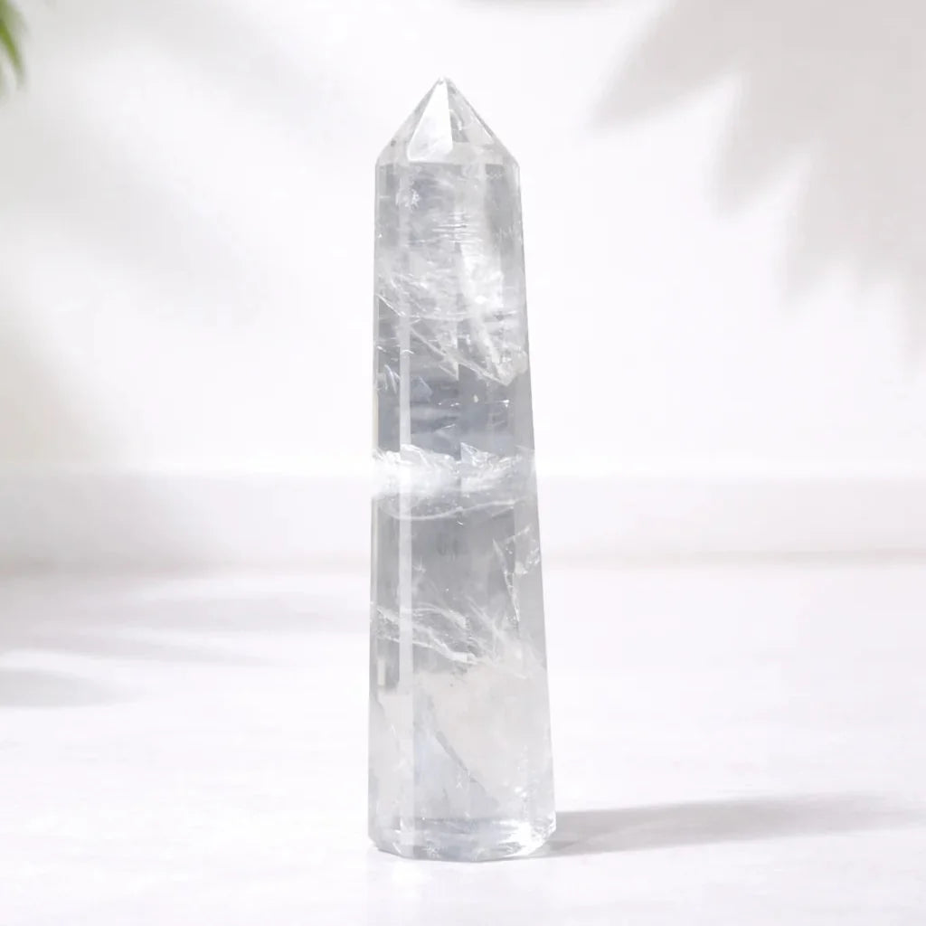 Natural Clear Quartz Crystal Tower