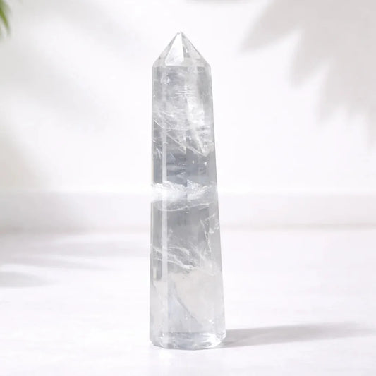 Natural Clear Quartz Crystal Tower