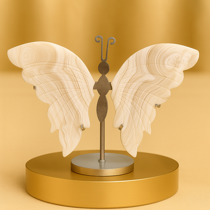 Serenity Wings - Natural Stone Butterfly Sculpture