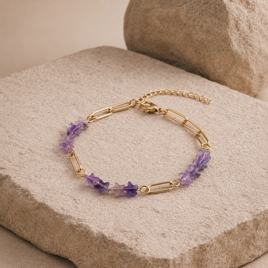 Amethyst Aurora Star Bracelet