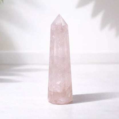 Natural Rose Quartz Crystal Tower