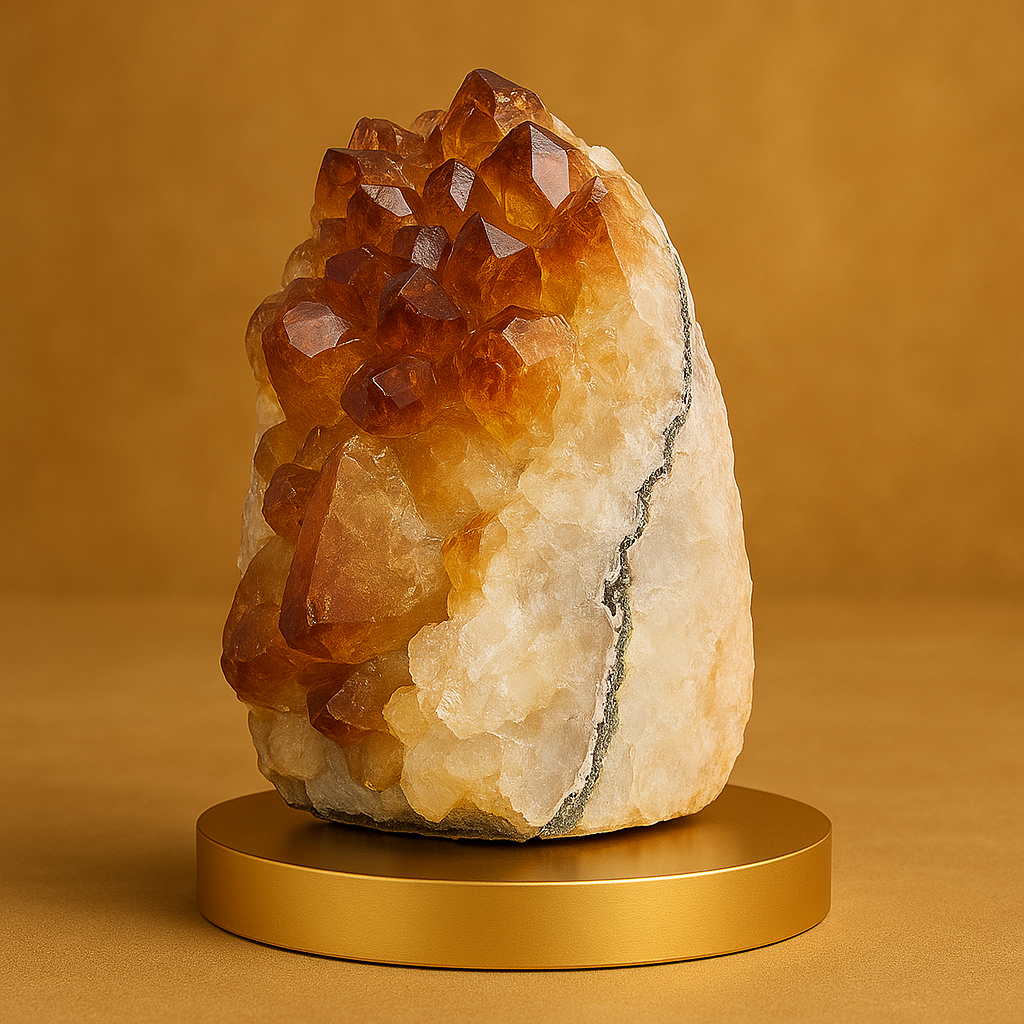 Sunfire Crystal Citrine Geode – from Brazil (AAA Quality)