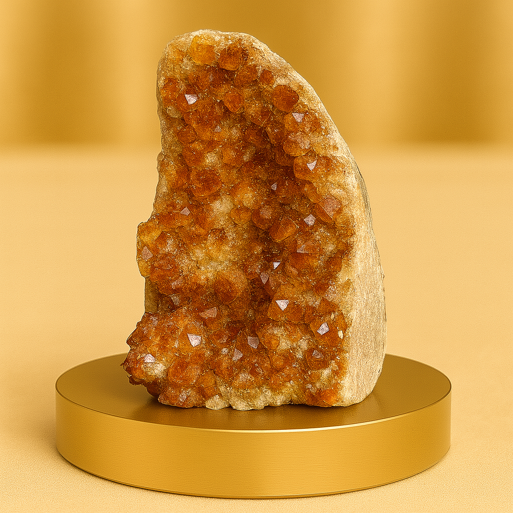 Sunfire Crystal Citrine Geode – from Brazil (AAA Quality)