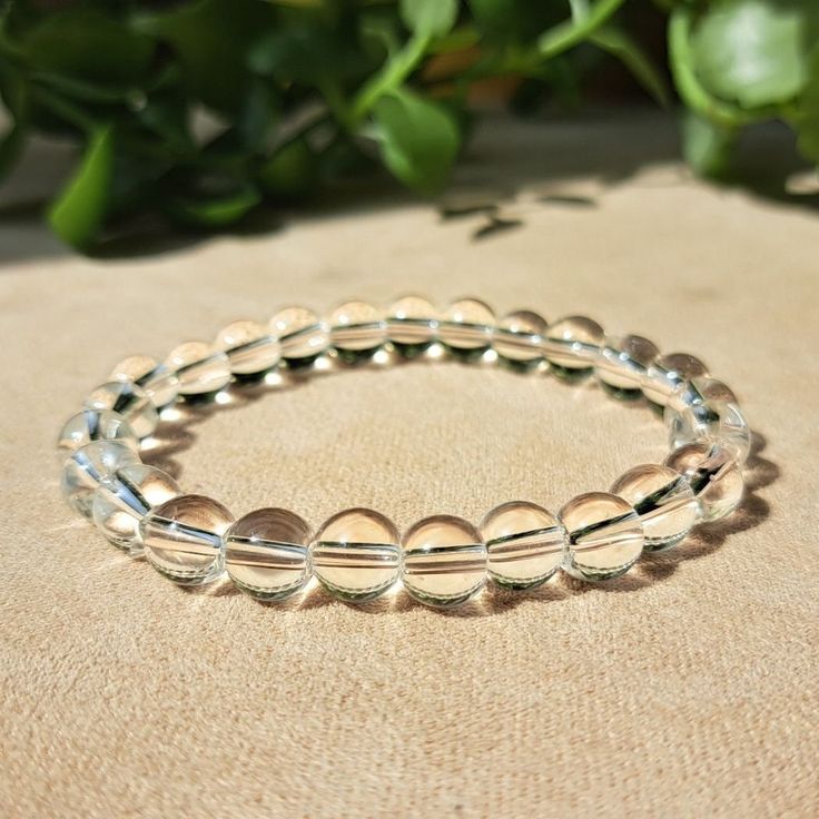 Clear Quartz Round 8MM Bead Bracelet for Mind & Soul Alignment