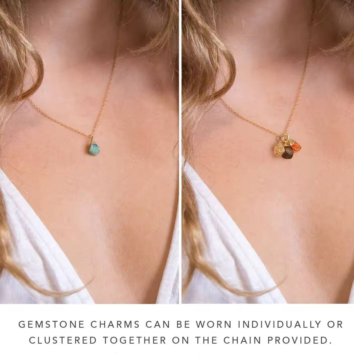 Raw Stone Zodiac Pendant Set