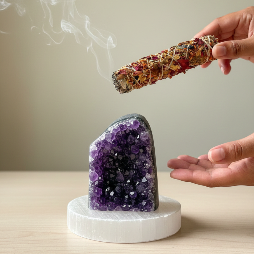 Mixed Flower White Sage Smudge Stick (For Energy Protection)