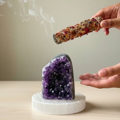 Mixed Flower White Sage Smudge Stick (For Energy Protection)