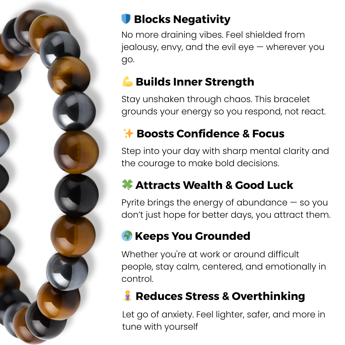 Triple Protection Men's 8MM Bracelet