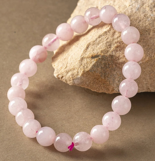 Rose Quartz Love Harmony Round 8MM Bead Bracelet