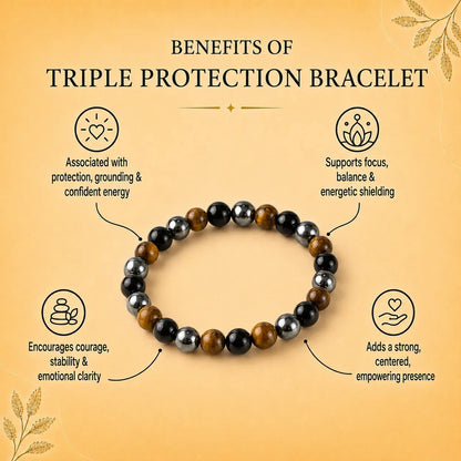 Triple Protection Men's 8MM Bracelet
