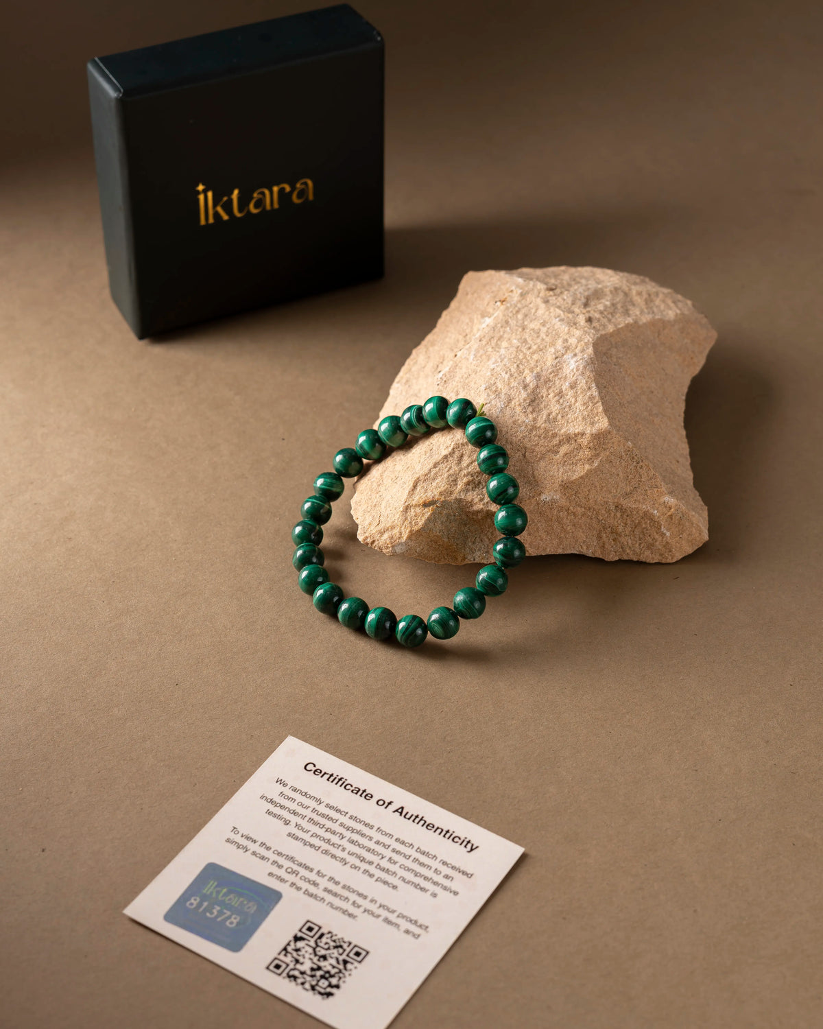 Natural Malachite AAA Bracelet 8MM With Certificate