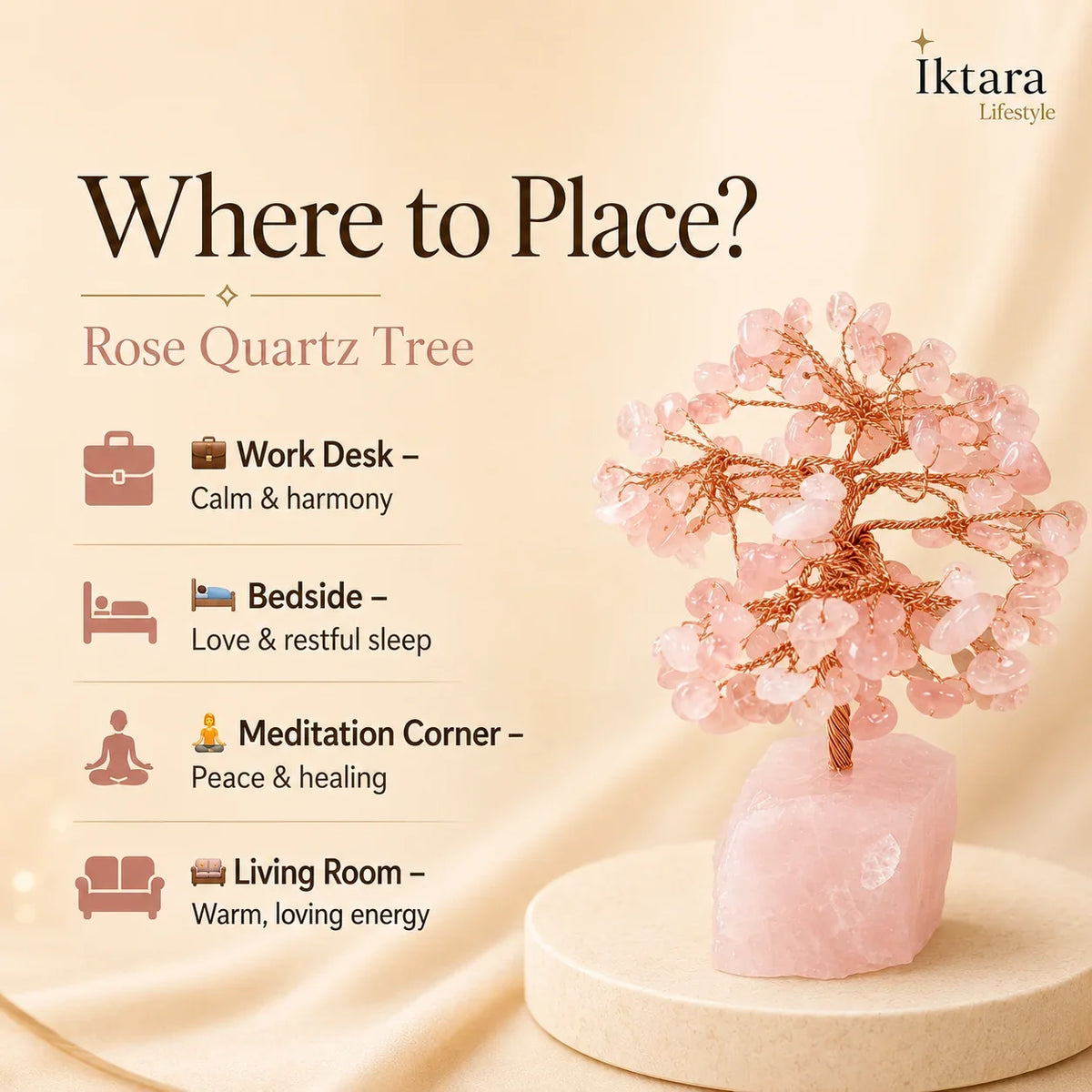 Rose Quartz Harmony Tree