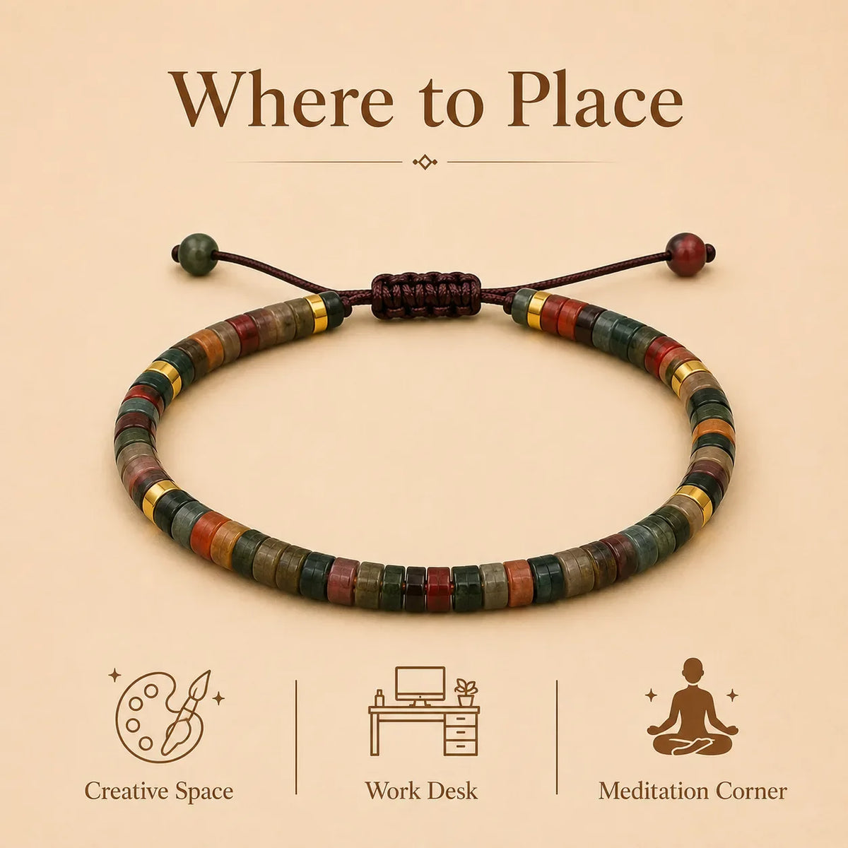 Picasso Braided Bracelet (Promoting stability & inner strength)