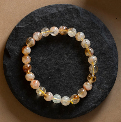 Citrine Round 8MM Bead Bracelet - Success & Abundance