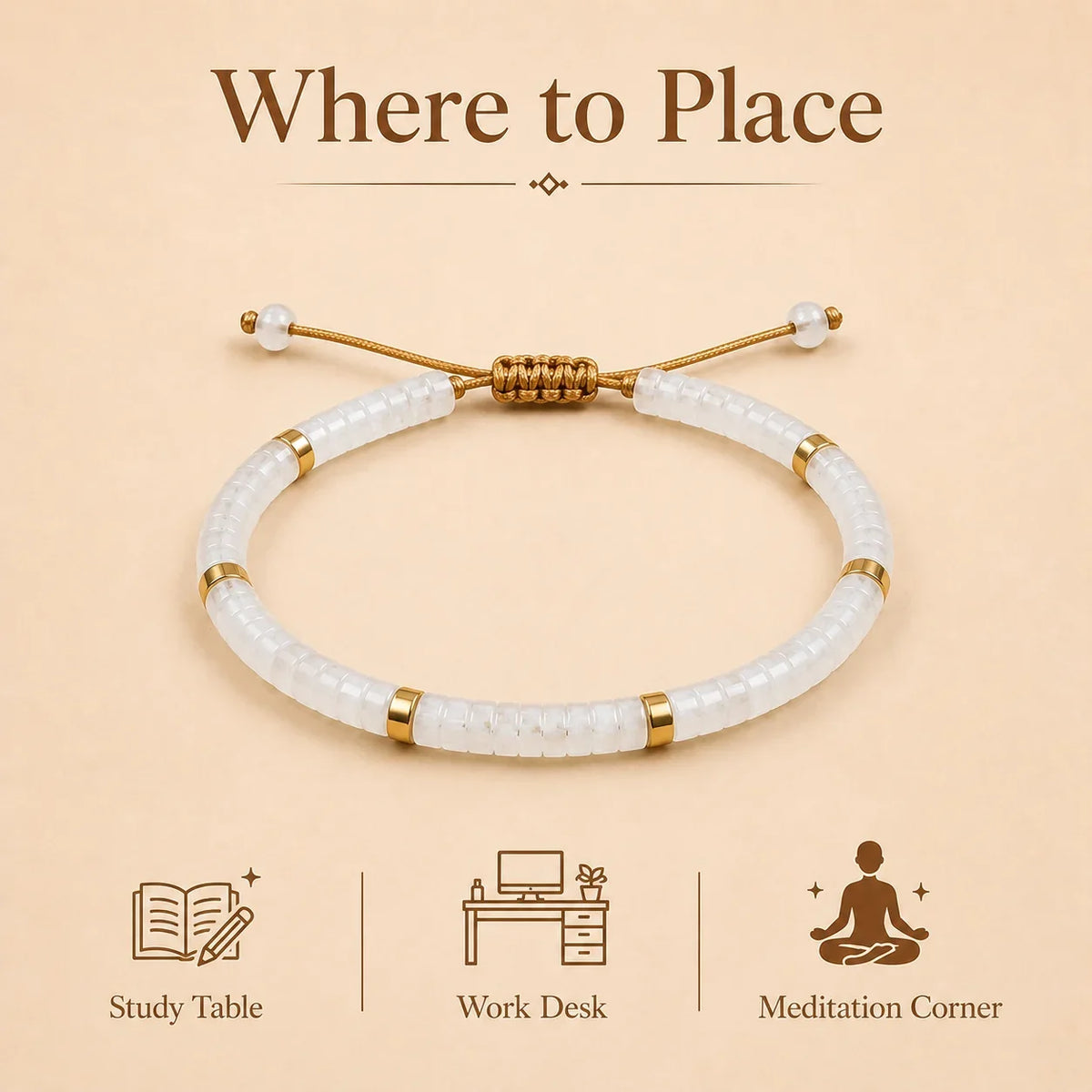 Clear Quartz Braided Bracelet for Empathy