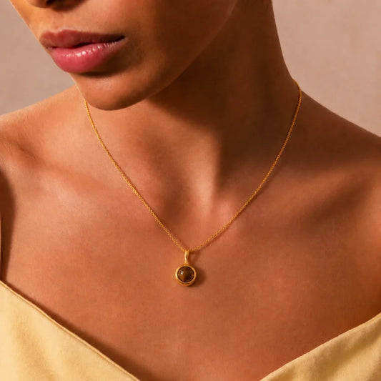 Sacred Tiger Eye Copper Pendant