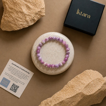 Natural Lepidolite AAA Bracelet 8MM with Certificate
