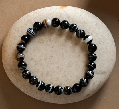 Sulemani Hakik Round 8MM Bead Bracelet (Protection from Evil Eye)