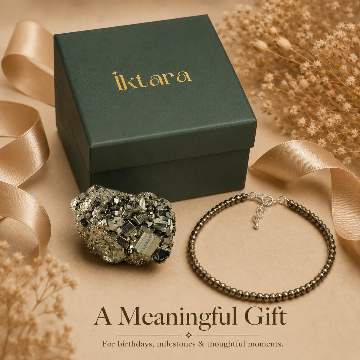 Dhan Shakti Pyrite Cluster Anklet Combo