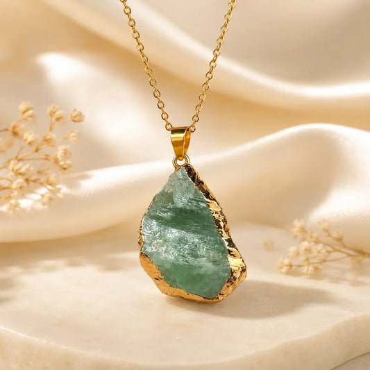 Green Aventurine Druzy Pendant