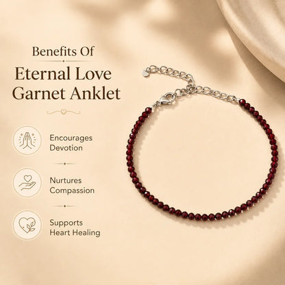 Eternal Love Garnet Anklet 3mm – For devotion, compassion & heart healing