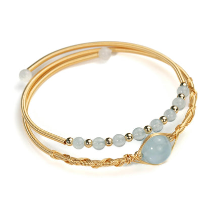 Aquamarine bangle for Courage