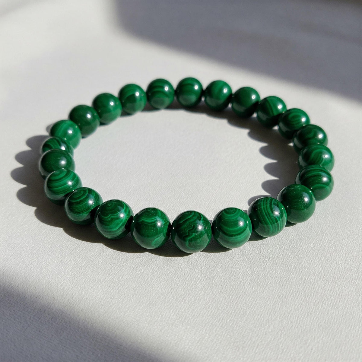 Natural Malachite AAA Bracelet 8MM With Certificate