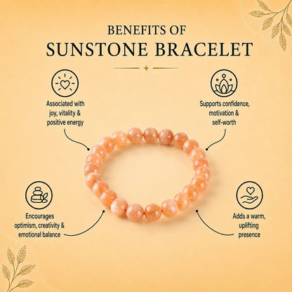 Natural Sunstone AAA Bracelet 8MM With Certificate