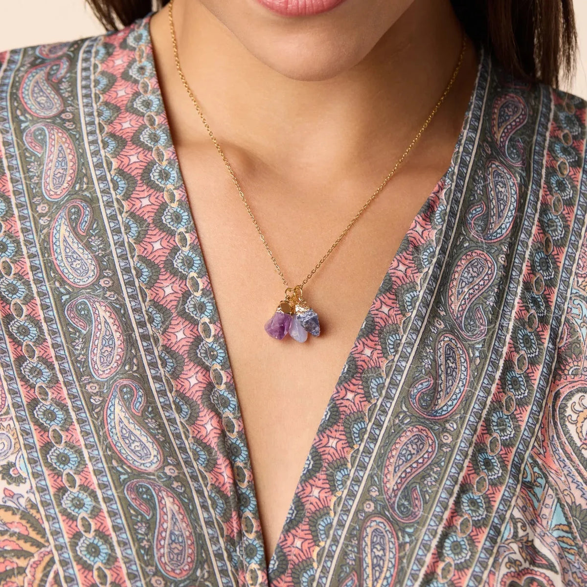 Raw Stone Zodiac Pendant Set