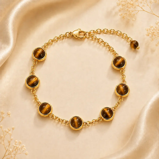 Tiger Eye Protection & Strength Chain Bracelet