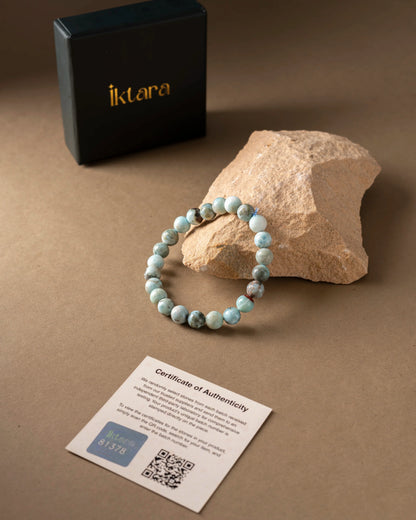 Natural Larimar AAA Bracelet 8MM With Certificate