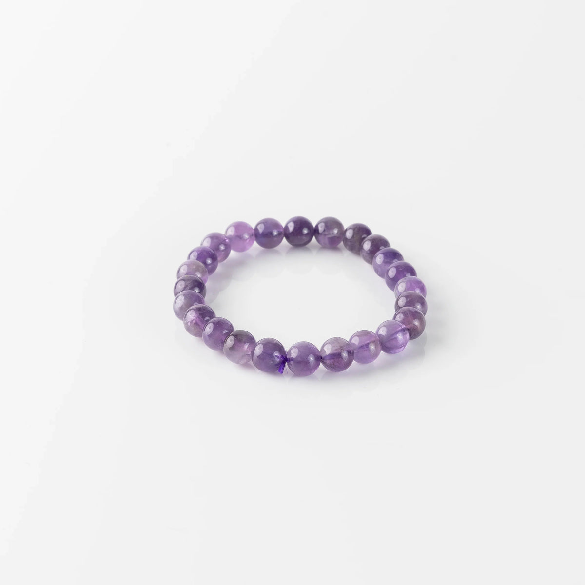Amethyst Round 8MM Bead Bracelet – Boosts intuition & focus