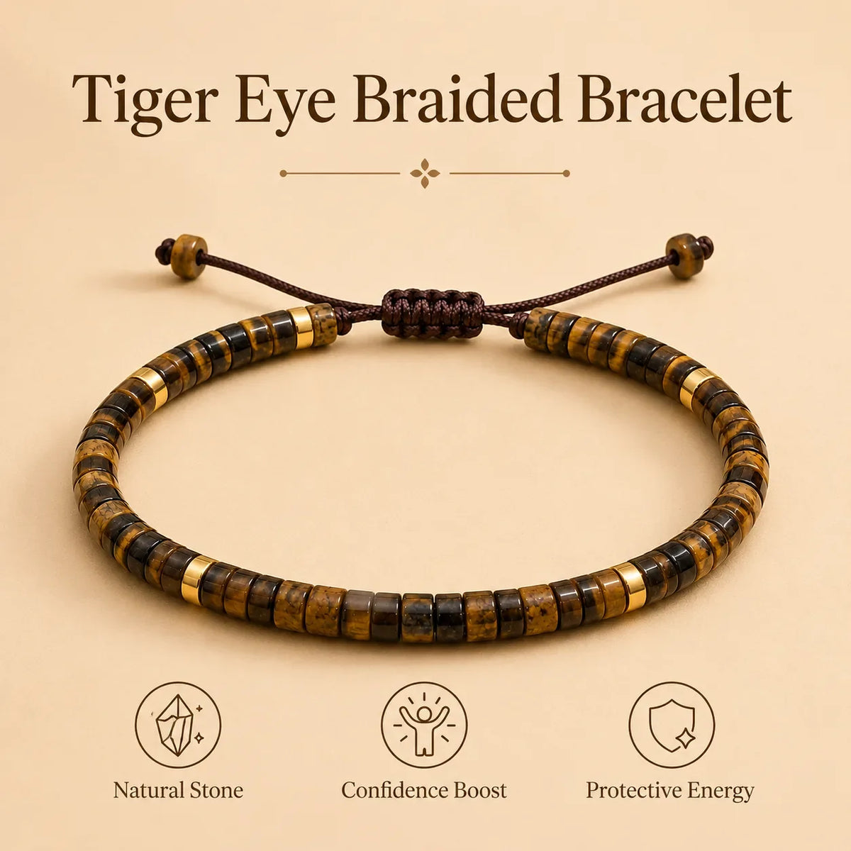 Tiger Eye Braided Bracelet