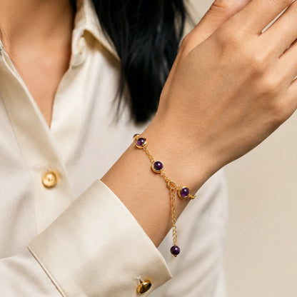 Amethyst Mind & Calm Energy Chain Bracelet