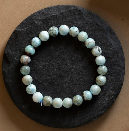 Natural Larimar AAA Bracelet 8MM With Certificate