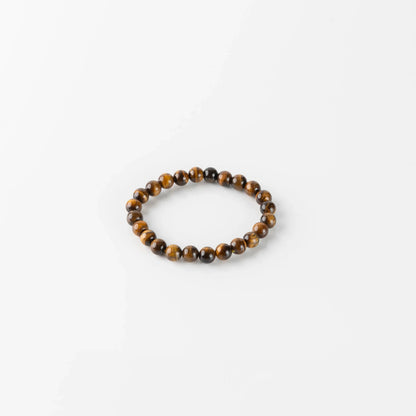 Tiger Eye 8MM rounded beads bracelet - Stone of Confidence, Courage & Focus