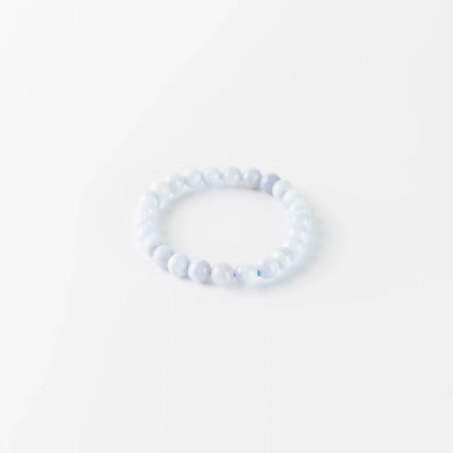 Natural Blue Lace Agate AAA Bracelet 8MM With Certificate
