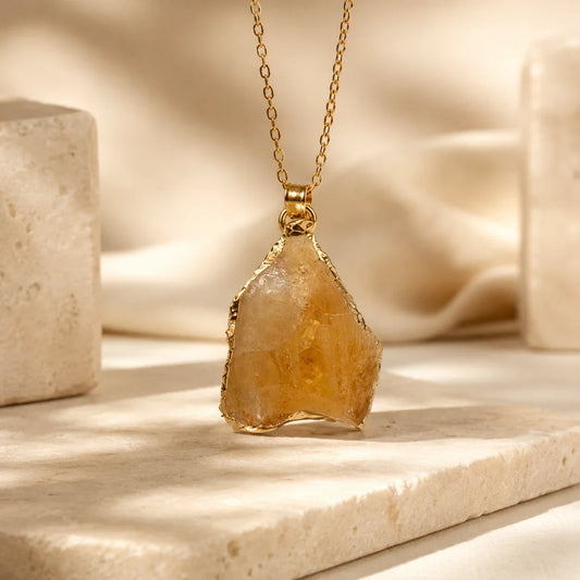 Citrine Druzy Pendant