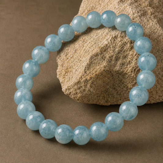 Natural Aquamarine AAA Bracelet 8MM With Certificate