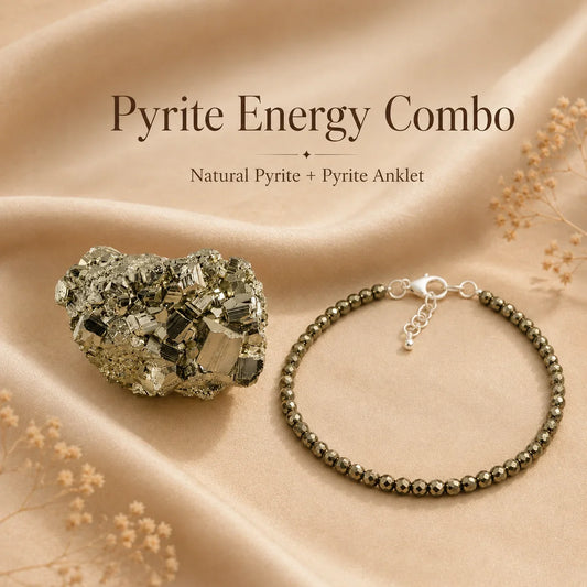 Dhan Shakti Pyrite Cluster Anklet Combo