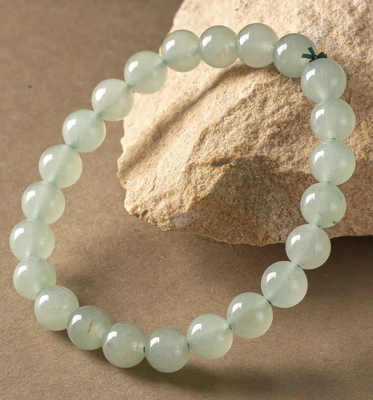 Green Aventurine Round 8MM Bead Bracelet – Aligns with Luck & Opportunities