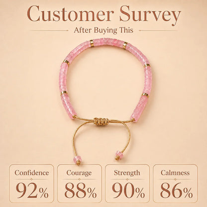 Rose Quartz Braided Bracelet (Heals Heart & Attracts Love)