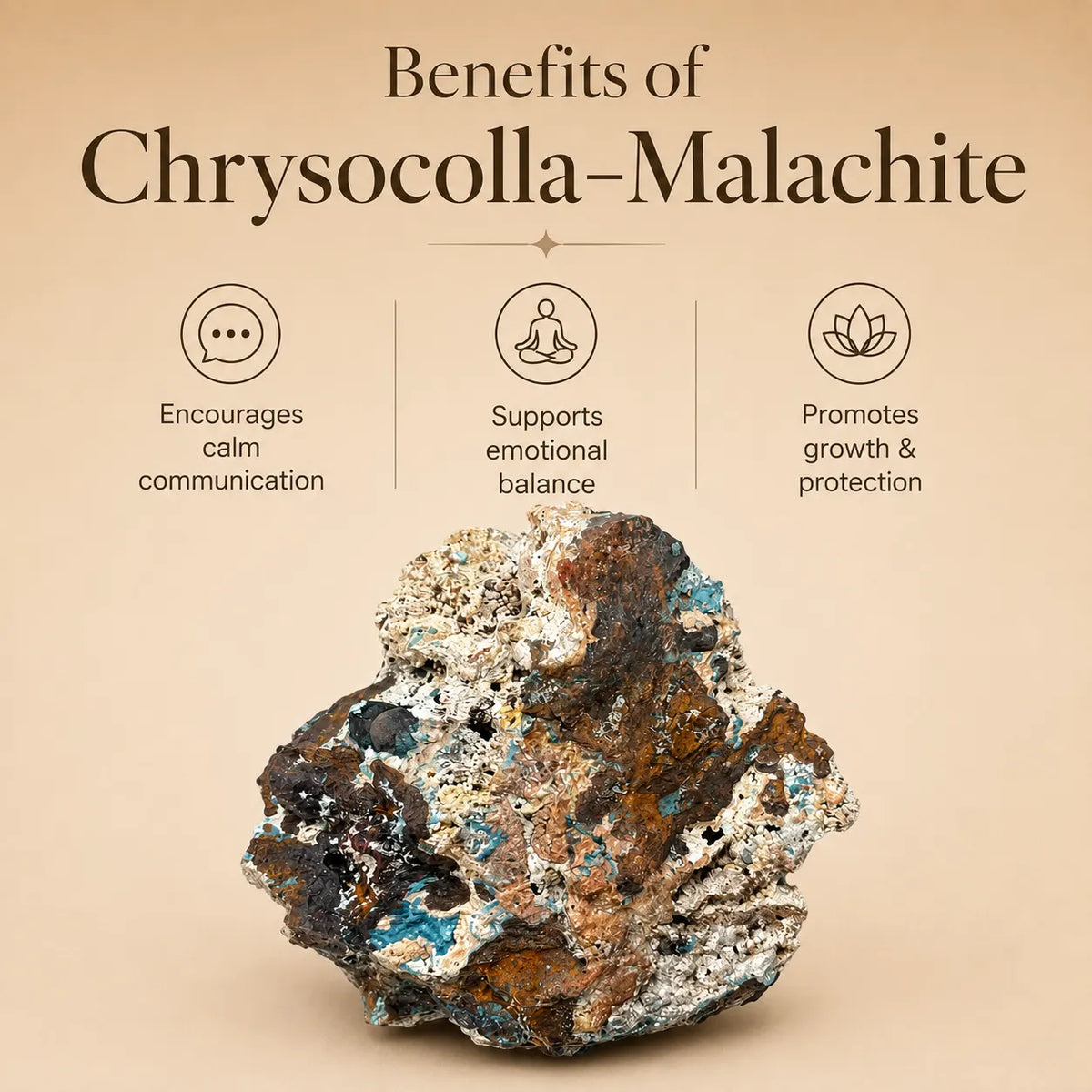 Chrysocolla–Malachite Mineral Specimen (393gm)